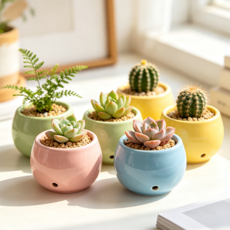 Colorful Ceramic Mini Succulent Planter